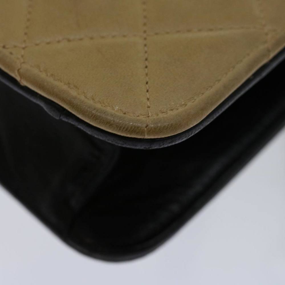 CHANEL Matelasse Hand Bag Leather Beige CC Auth 68905A - Picture 14 of 16